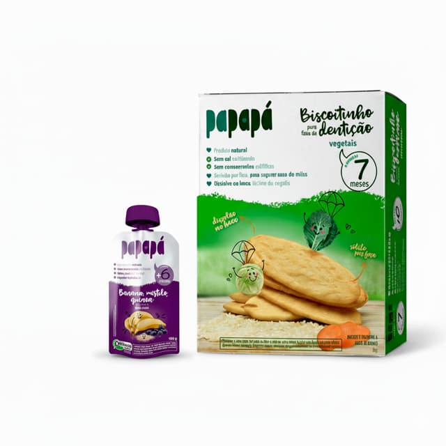 Kit Papapá Papinha + Biscoitinho sabor Vegetais - +7meses