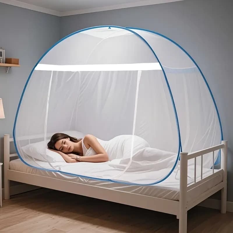 Rede Anti-mosquito para Cama e Pátio | Cabana Protetora para Varanda e Jardim — Respirável e Durável