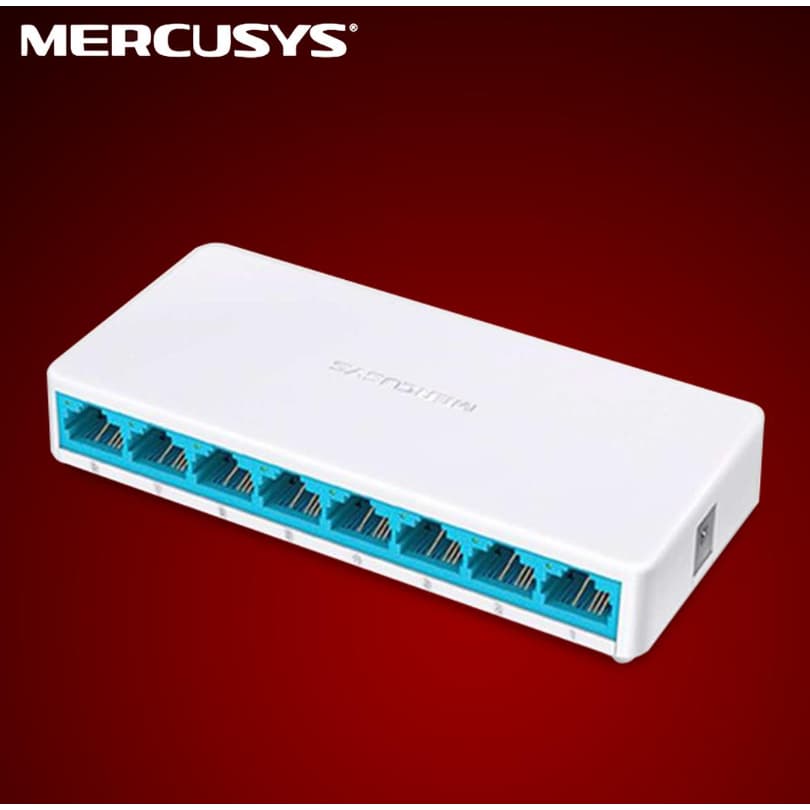 Hub Switch Mercusys MS108 8 Portas 10/100 Mbps Fácil de Usar e Instalar