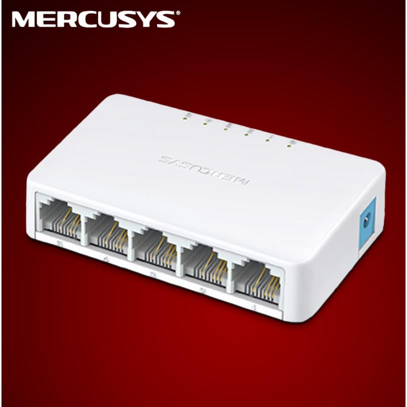 Hub Switch Mercusys MS105 5 Portas 10/100 Mbps Fácil Instalação
