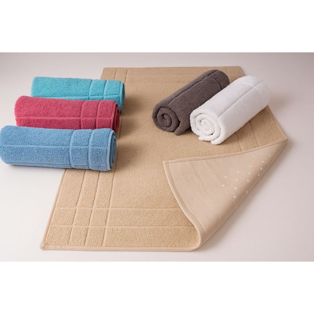 kit 5 Tapete Atoalhado Antiderrapante Toalha Piso Para Banheiro