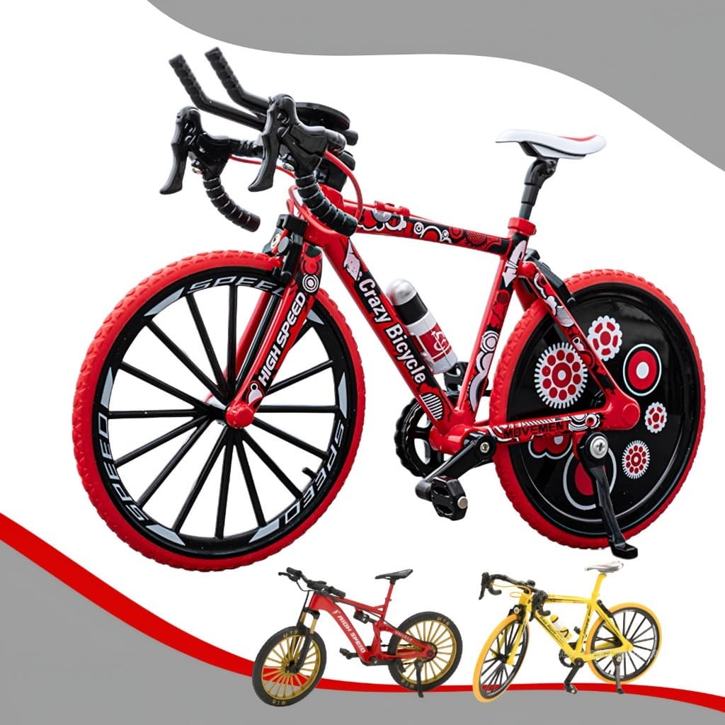 Bicicleta Miniatura Colecionável de Metal Modelo Speed Mountain Bike Triathlon MTB Mini Bike Realista Para Colecionar