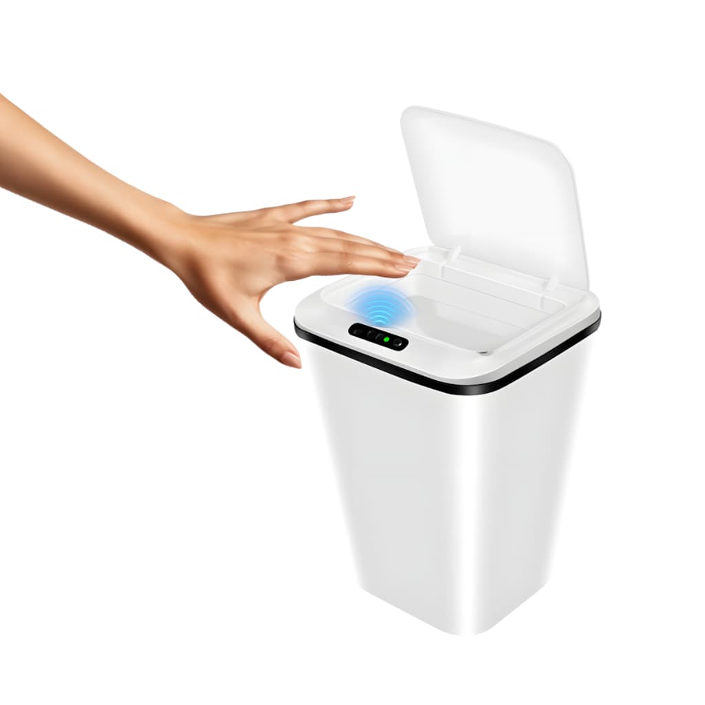 Lixeira com Sensor Automático Inteligente Abre Fácil em Toque Cesto Lixo Casa 16 Litros