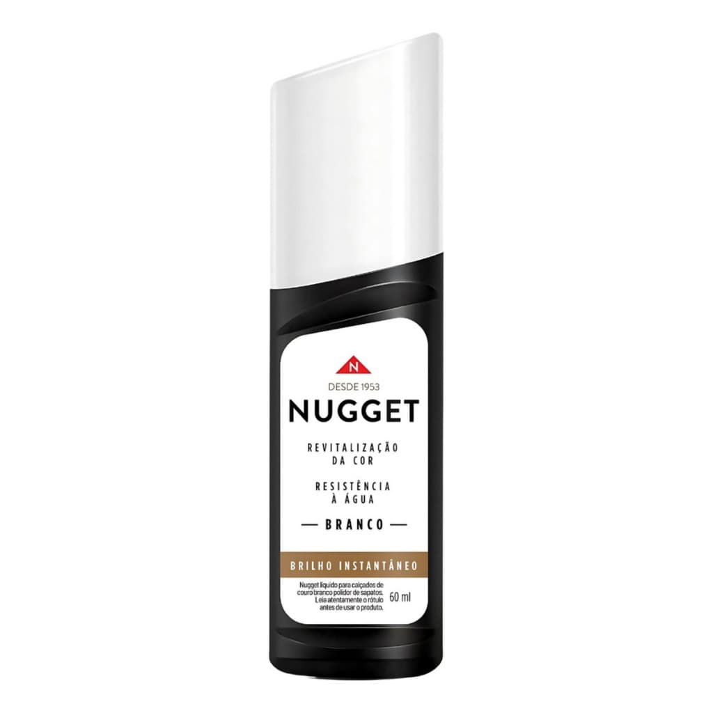 Polidor De Sapato Líquido Branco Nugget Frasco 60ml Graxa