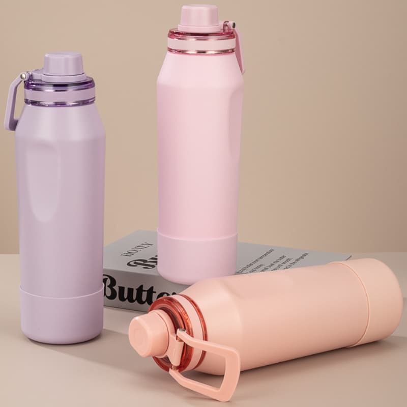 Garrafa Térmica Inox 950ml Hydra Capa Protetora Personalizada Agua Gelada e Quente Academia Fitness