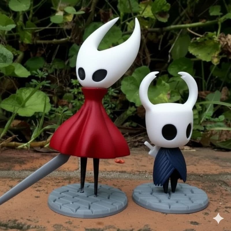 Bonecos Hollow Knight - Hornet e Knight