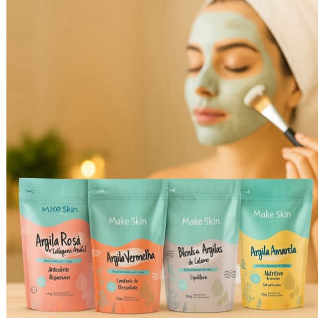 Kit 3 argila facial limpeza de pele 100g labotrat skin care