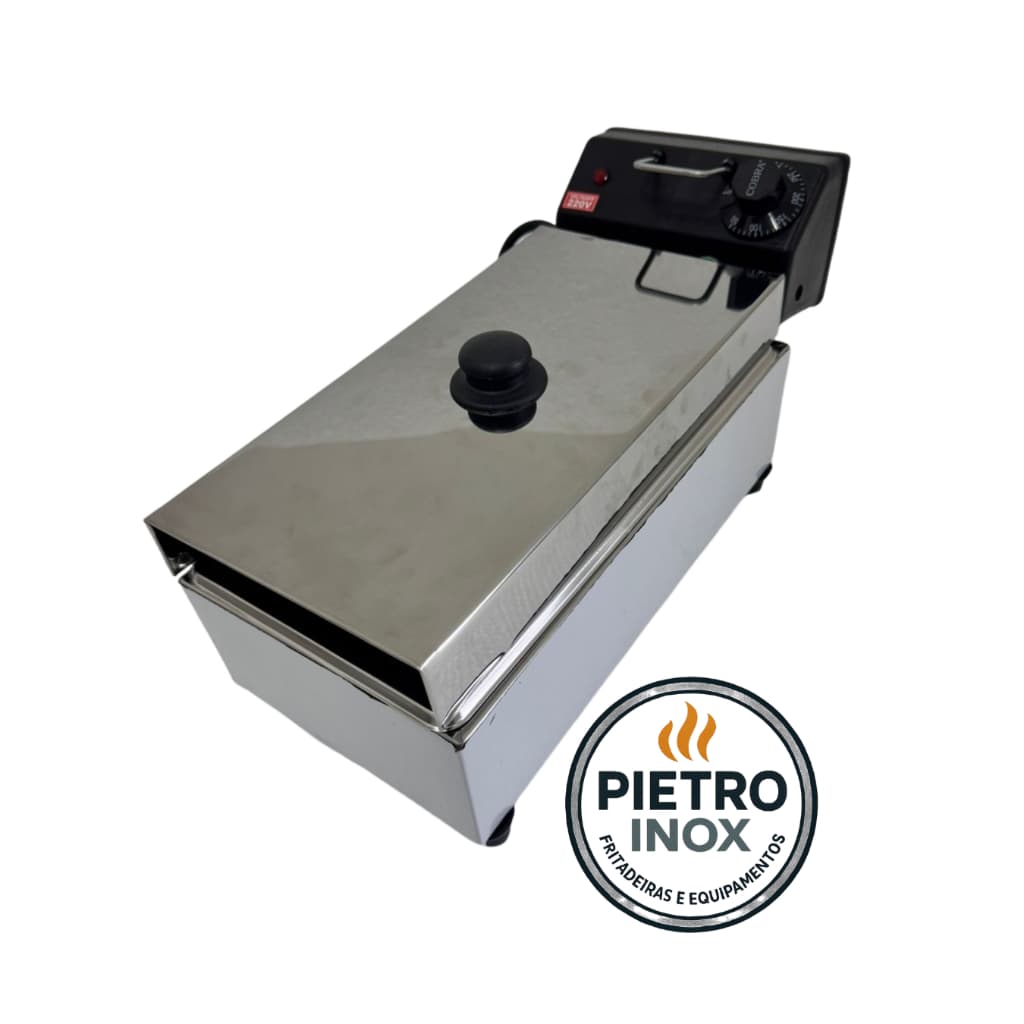 FRITADEIRA ELÉTRICA 3.5 LITROS COM TAMPA ANTI-RESPINGO, IDEAL BATATAS E FRITURAS EM GERAL.