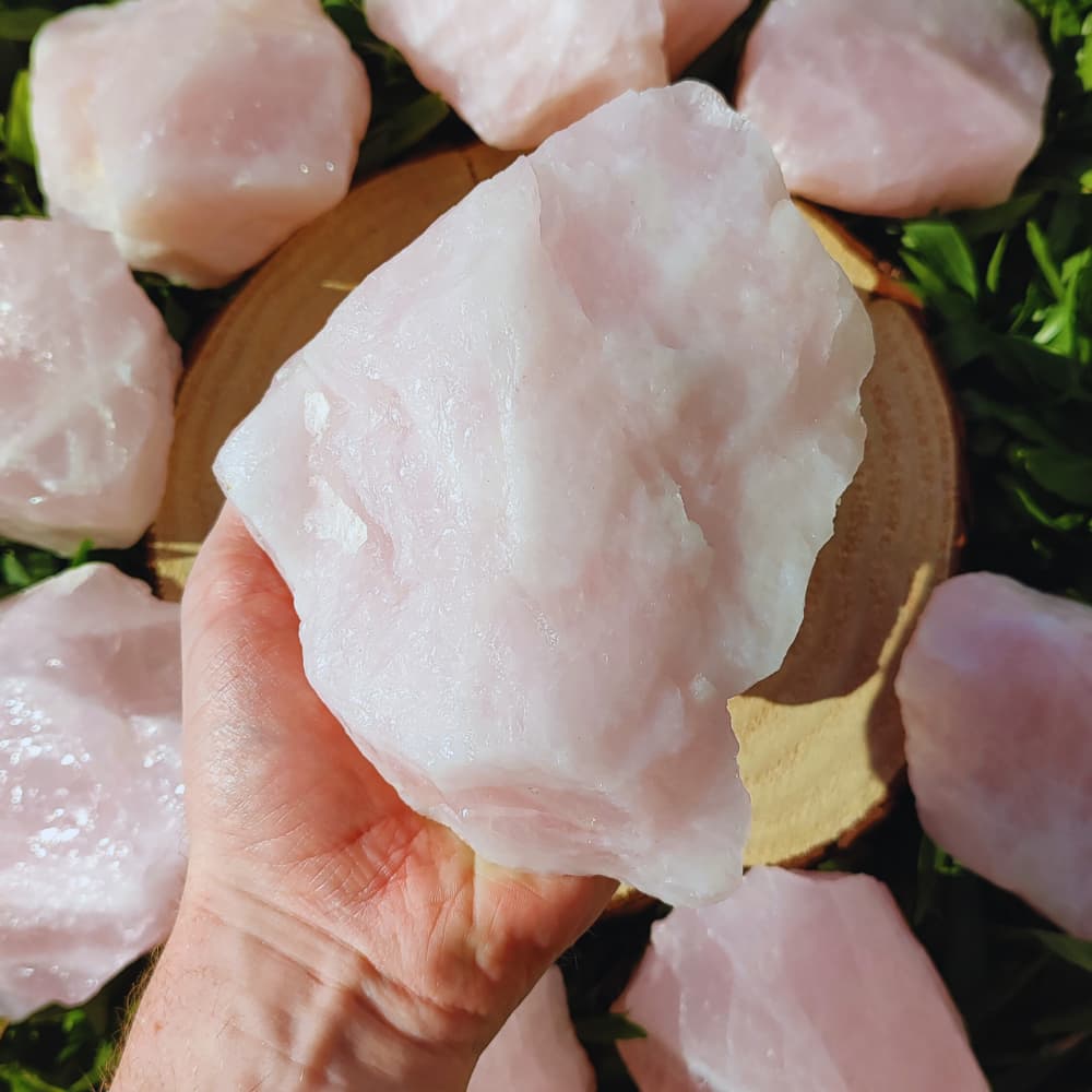 Quartzo Rosa XG | 800g - 1kg | Pedra Natural de Amor