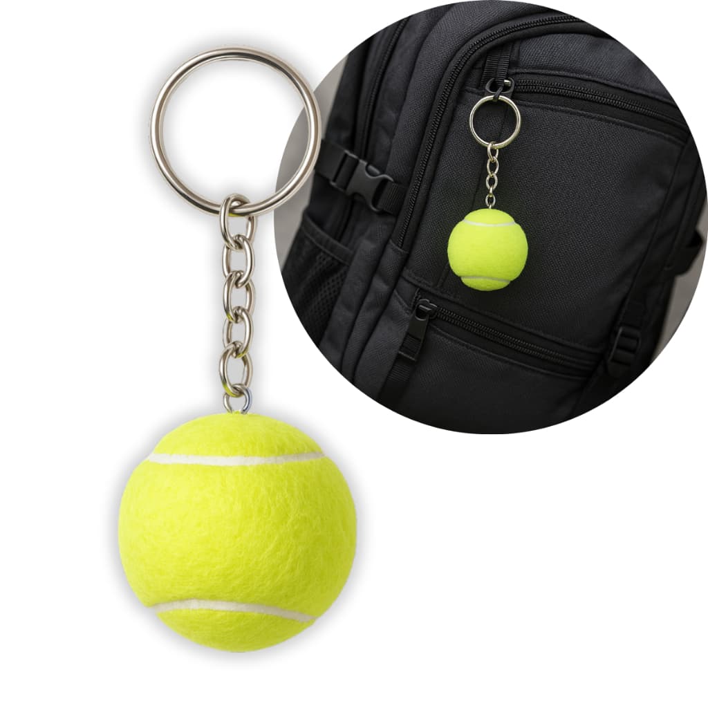 Mini Chaveiro Bola De Tênis Original Feltro Autêntico Miniatura Tennis Homologado ITF