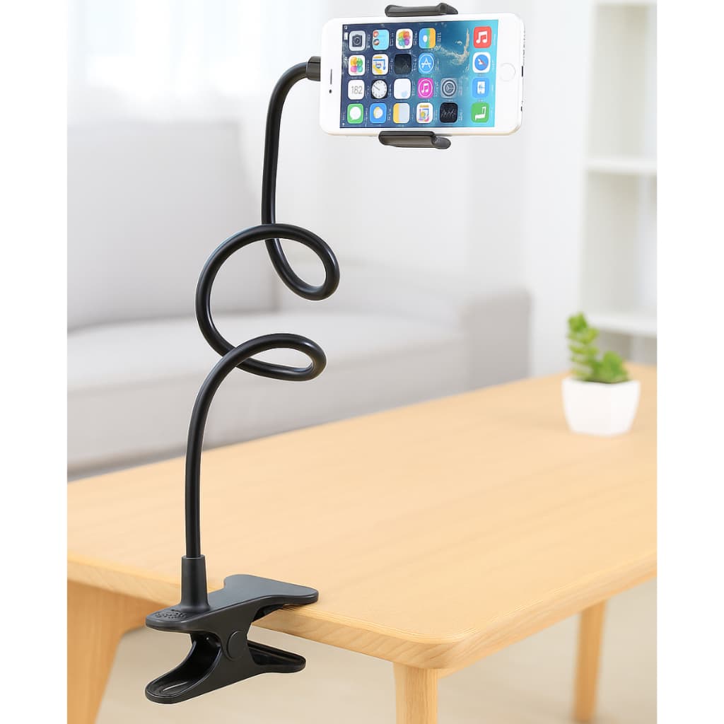 Suporte com garra Articulado flexível De Mesa Para Celular Com Base Clips