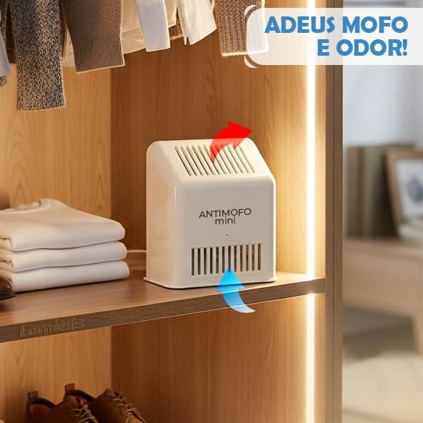Antimofo Mini PW Desumidificador Elétrico 8W Elimina Mofo Umidade e Odores Bivolt 127V 220V