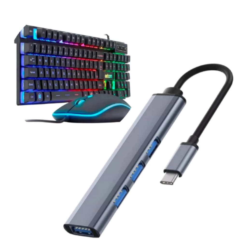 Adaptador USB 3.0 para Celular e Tablet - Conectar Teclado e Mouse Gamer OTG