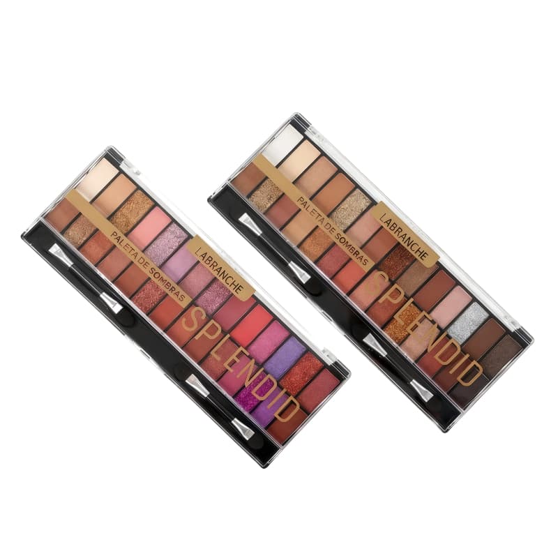 LA2139 Paleta De Sombras Splendid Colorida Grande com Brilho Glitter 28 cores - Labranche