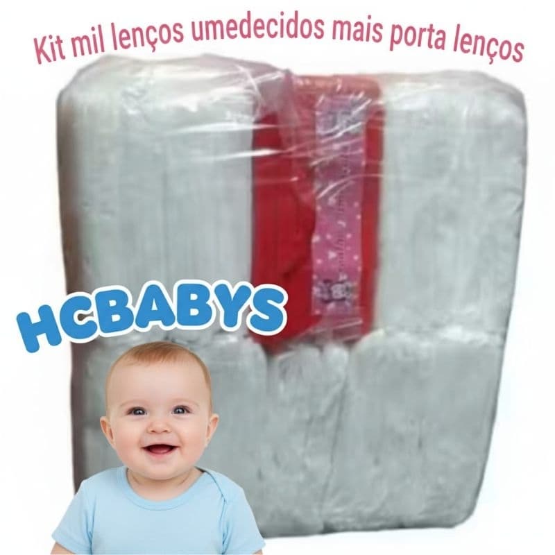 Kit 1.000 toalhas umedecidas + Porta lençota tamanho 20x13