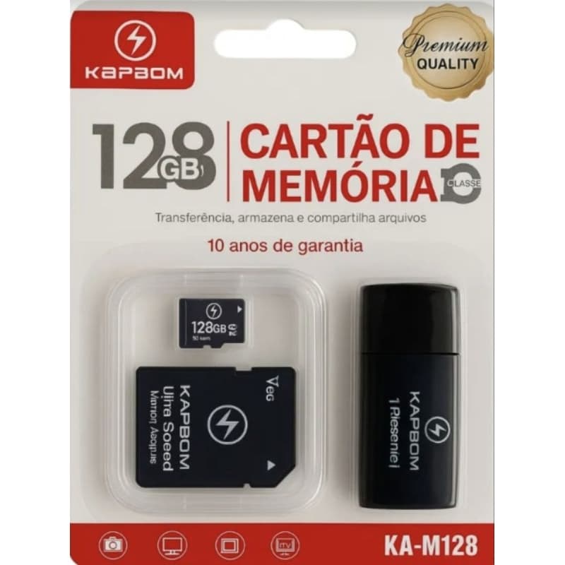 Cartão De Memória Adaptador Sd Pendrive 128gb Kapbom Ka-m128