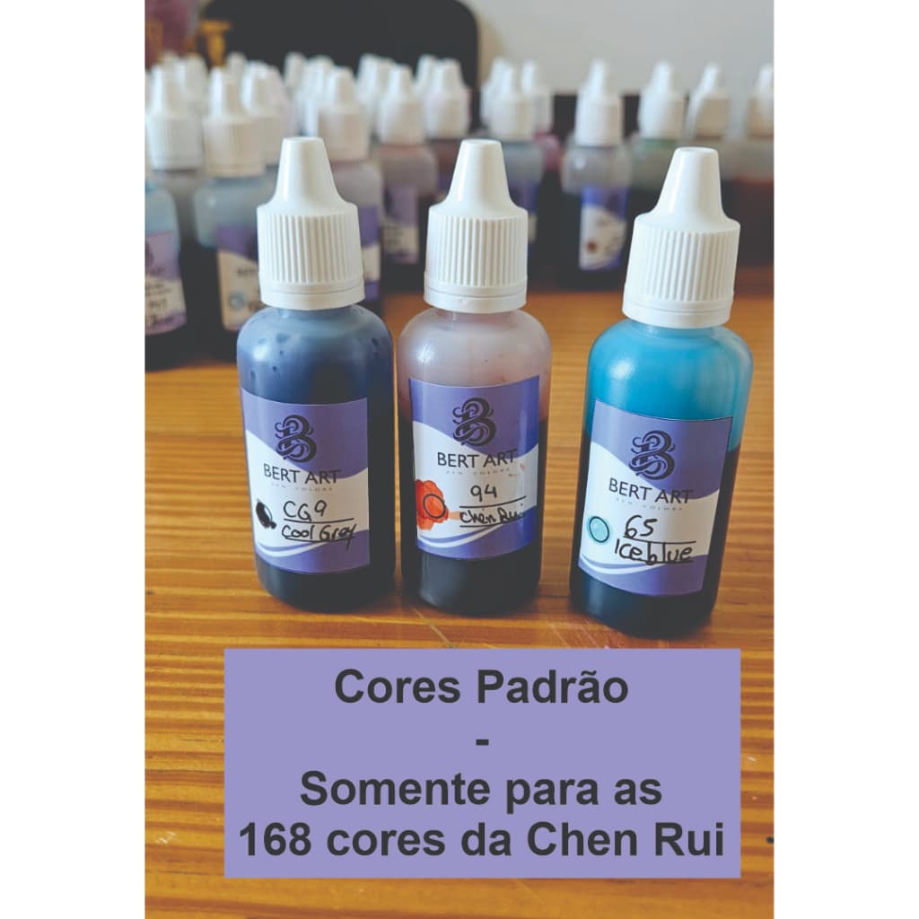 Recarga para marcador a álcool - 3 frascos 20ml - CORES PADRÃO