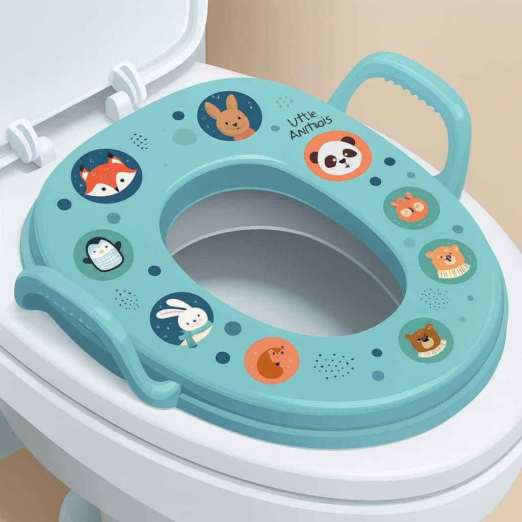 Redutor De Privada Com Alça Assento Sanitário Oval Adaptador De Privada Infantil