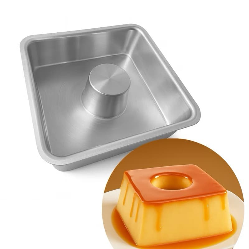 Forma de pudim Quadrado 22x7 de Pudim Quadrada bolo 22x7.