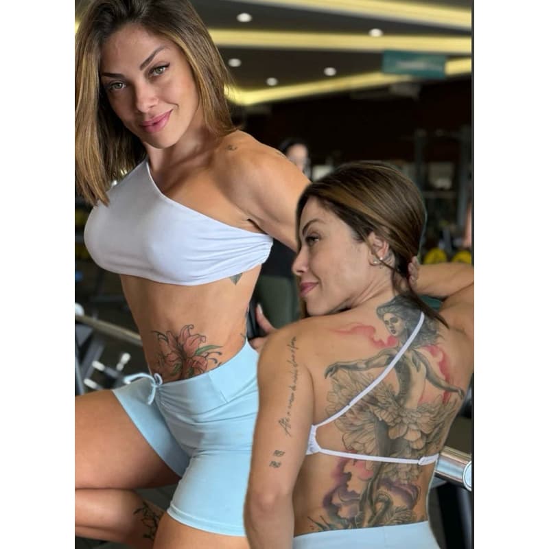 Top Fitness Assimétrico Feminino Um Ombro Academia Crossfit