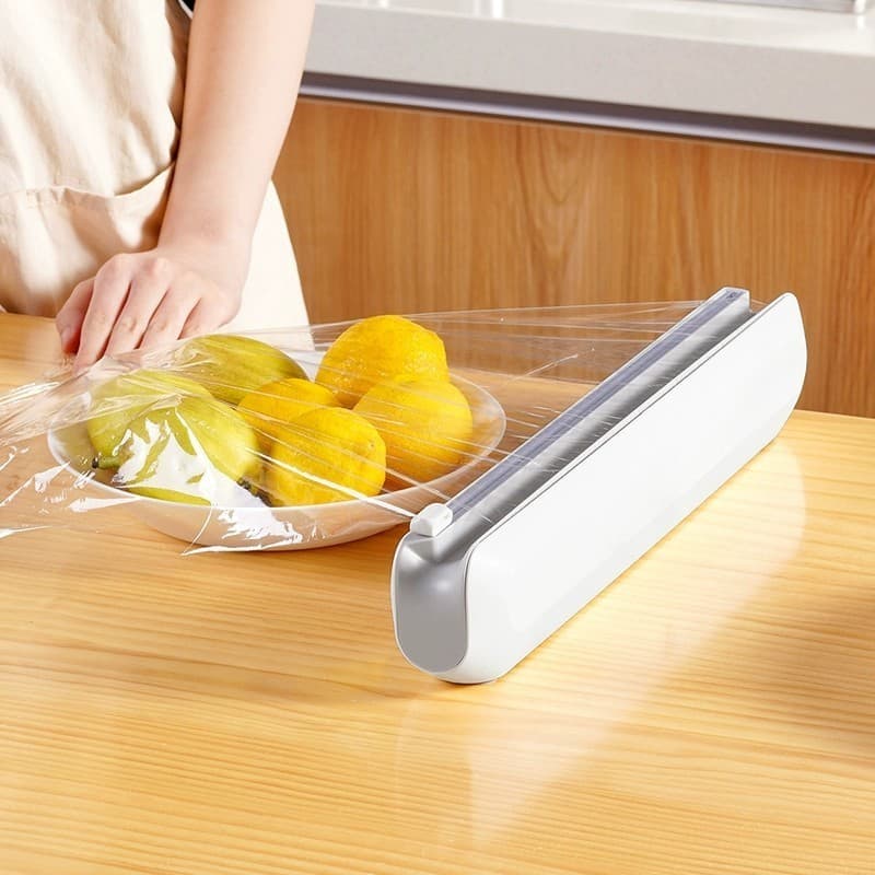 Cortador de Plástico Filme PVC Dispenser de Papel Filme com Lâmina Interna para Cortes Rápidos