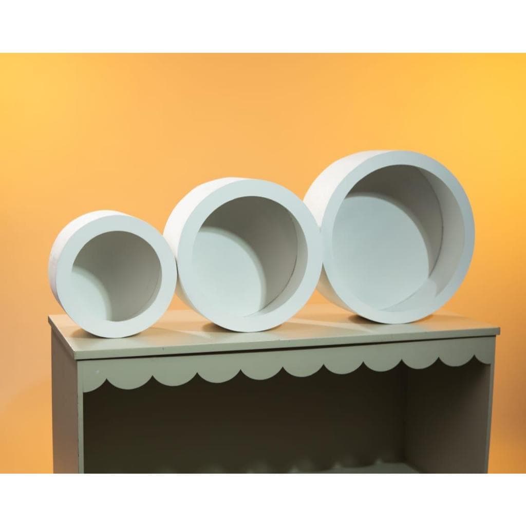 Kit com 3 Nicho Redondo em MDF decorativo