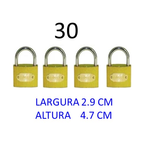 CADEADO PESADO 30 KIT 4 UN DIVERSOS