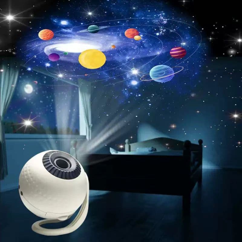 Luminária Projetor Estrelado Galáxia Luz Noturna Decorativa Estrela e Planeta para Quarto e Festa