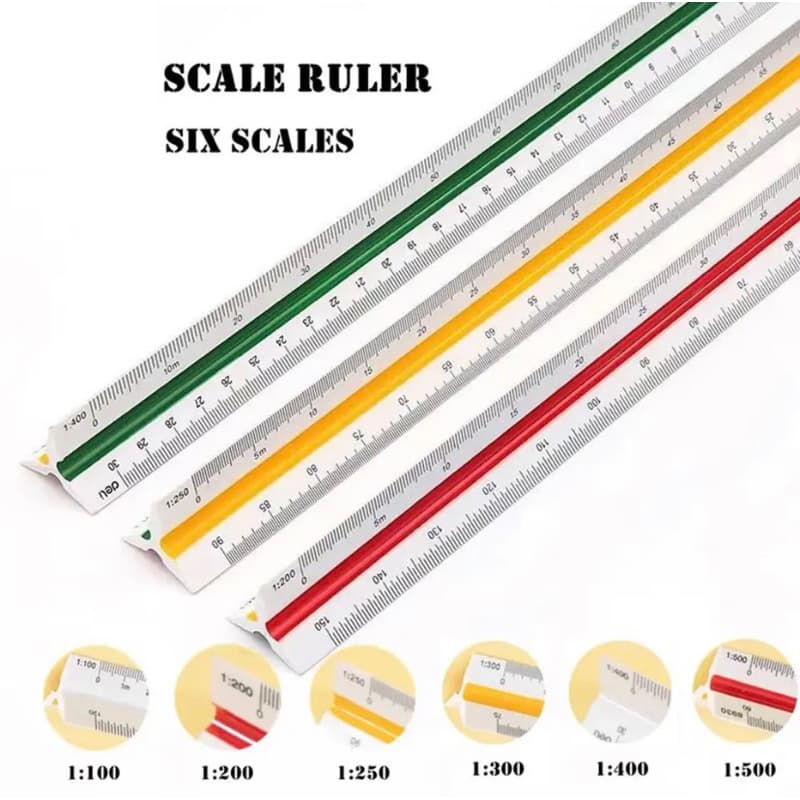 Régua Escalímetro N2 30cm Triangular em Plástico – Precisão e Versatilidade para seus Projetos