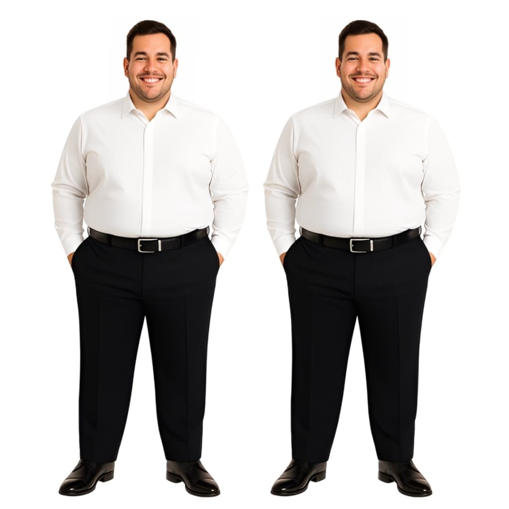 Kit 2 Calças Social Plus Size Masculina Oxford Tamanho Extra Grande, motoristas, igrejas, uniformes