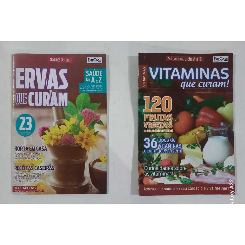 Kit Livro Das Ervas Que Curam E Livro Vitaminas Que Curam