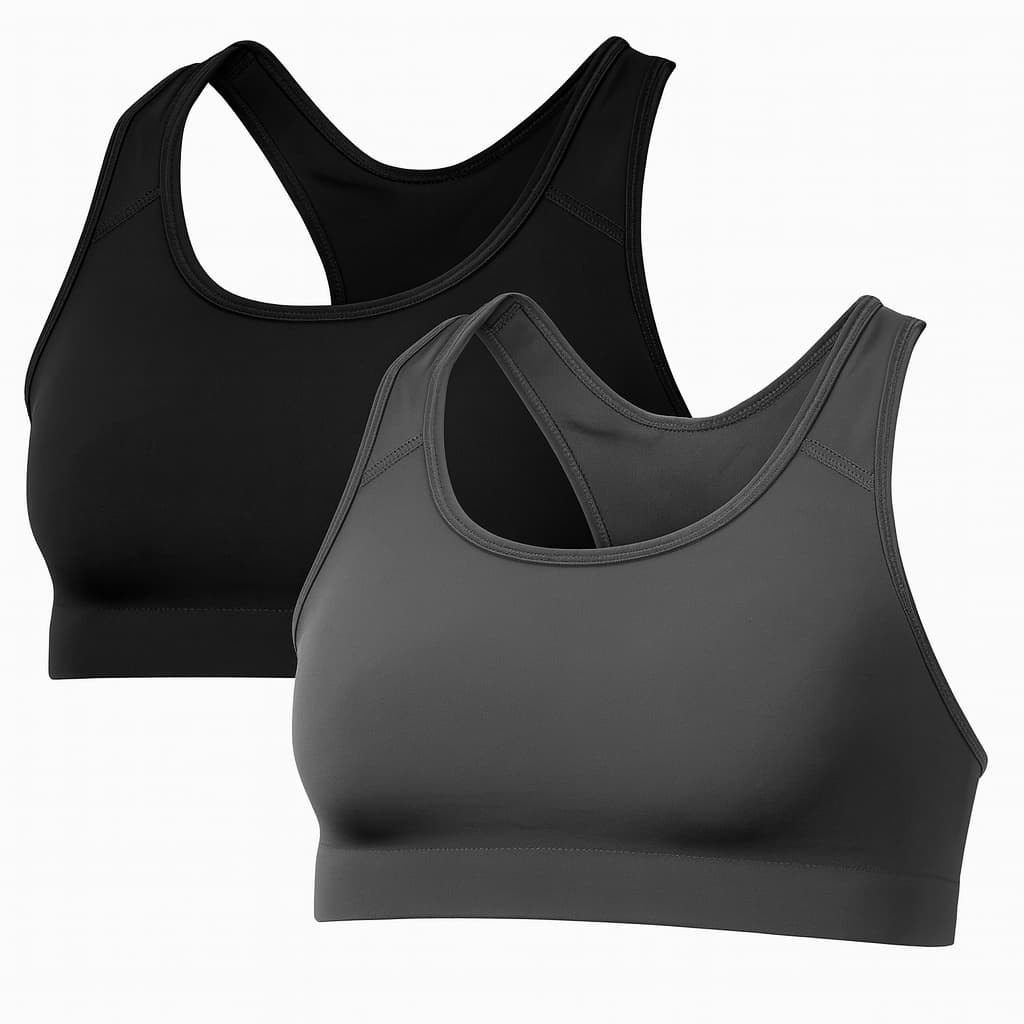 Kit 2 Top Academia Fitness Sustentação Nadador Regata Adulto Feminino Roupas de Malhar  Lingerie