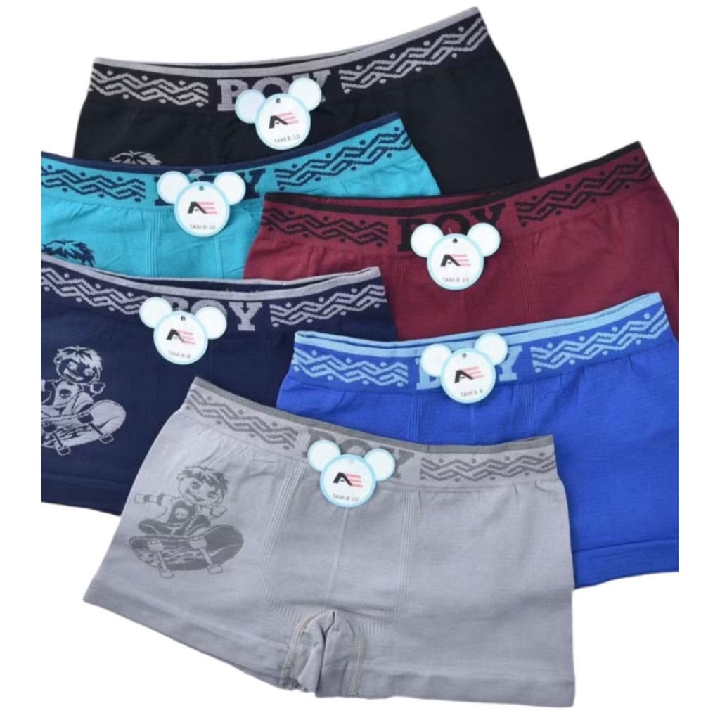 Cueca Box Infantil Sem costura Acabamento premium Confortavel