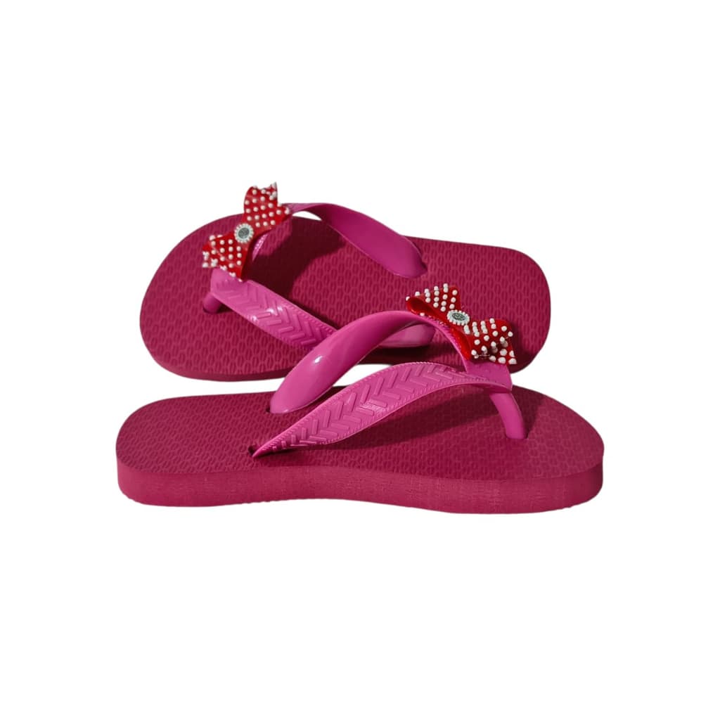 Chinelo Infantil Menina Com Laço Confortável