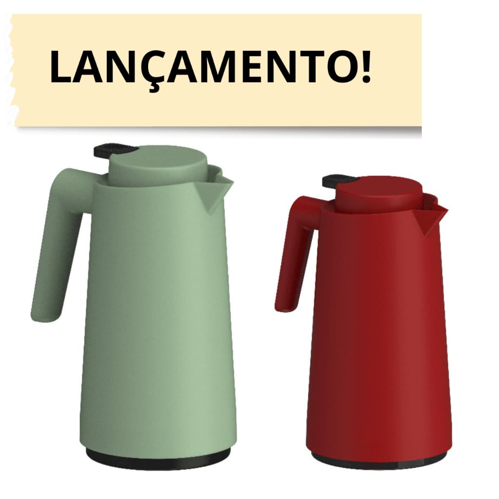 garrafa térmica VERCELLI 1 litro ou 500ml Unitermi bule com gatilho
