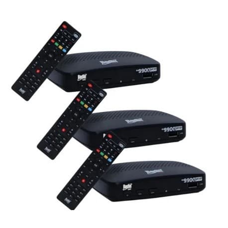 Kit 3 Receptores Tv Digital Satélite Parabólica Full Hd Bs9900 Regionalizado