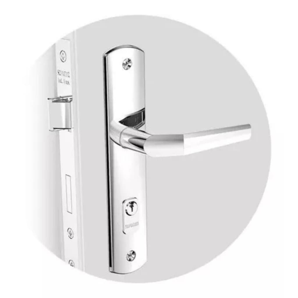 Fechadura Porta De Madeira Soprano Popline Externa Cromado