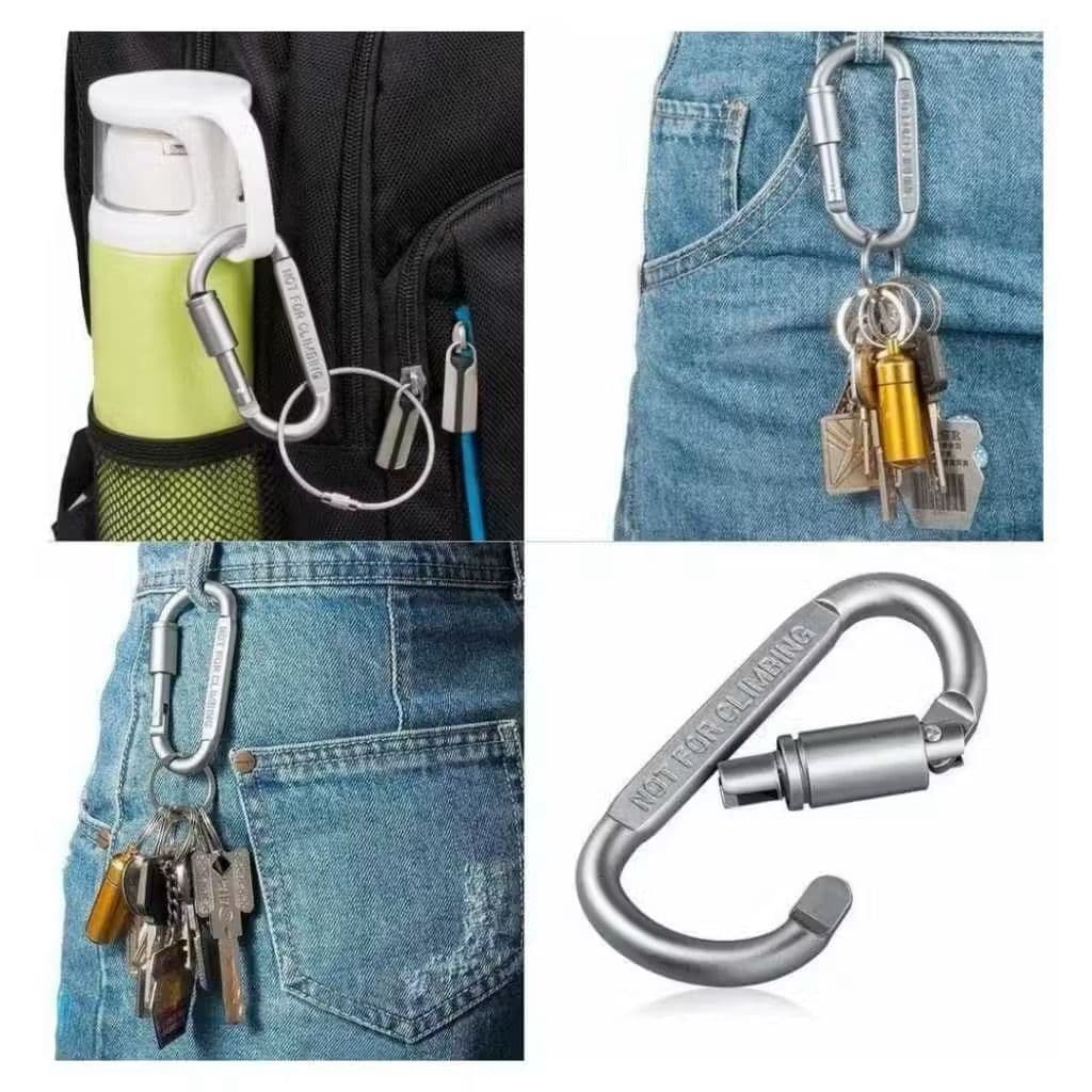 Chaveiro Mosquetão Reforçado Liga de Alumínio 8cm - Unidade