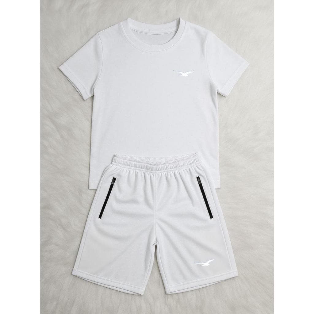 KIT Infantil Camiseta e Bermuda  Juvenil Masculino Com Elástico e BOLSOS  04 á 16 Origins