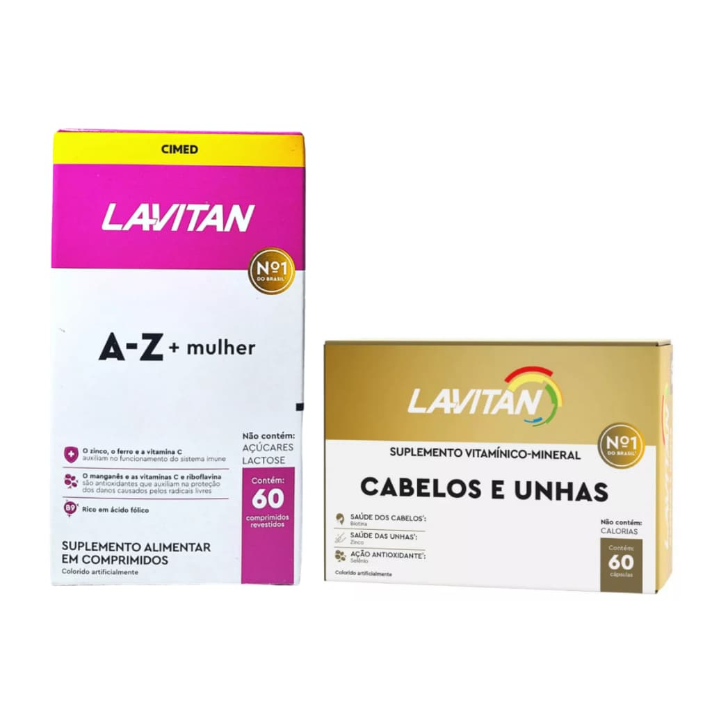 Lavitan A-z Mulher + Hair Cabelos E Unhas Total 120 Capsulas