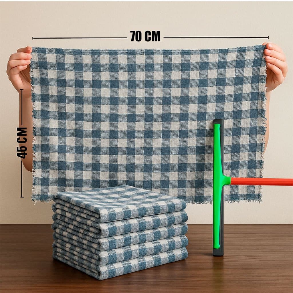 10 Pano de chão xadrez Extra Grande pano de limpeza 70x45