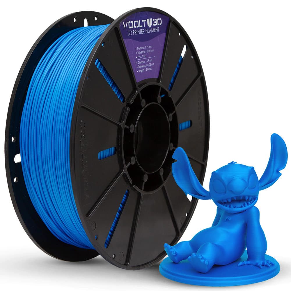 Filamento Azul Pla Velvet Premium Impressão Voolt 3d