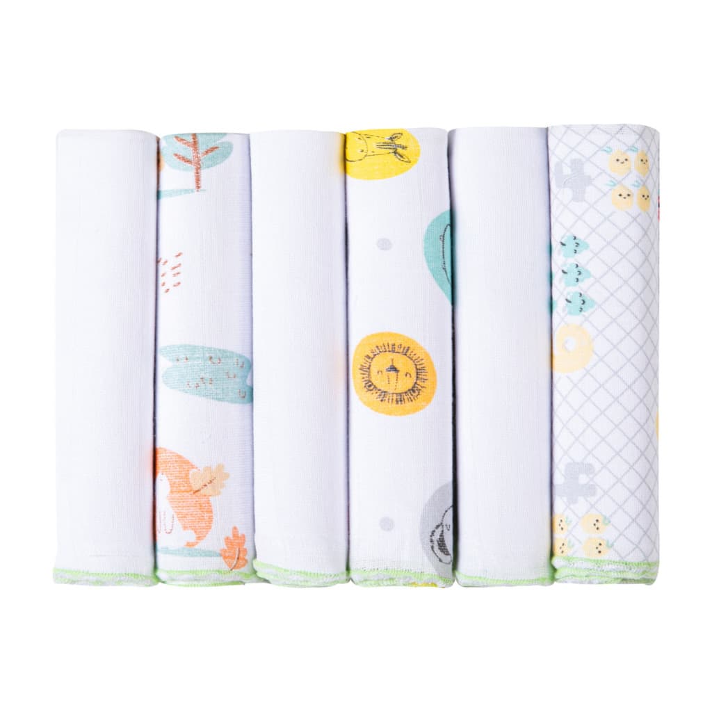 Paninho de Boca Bebê Karinho 6 Unidades Fralda 100% Algodão 30x30cm