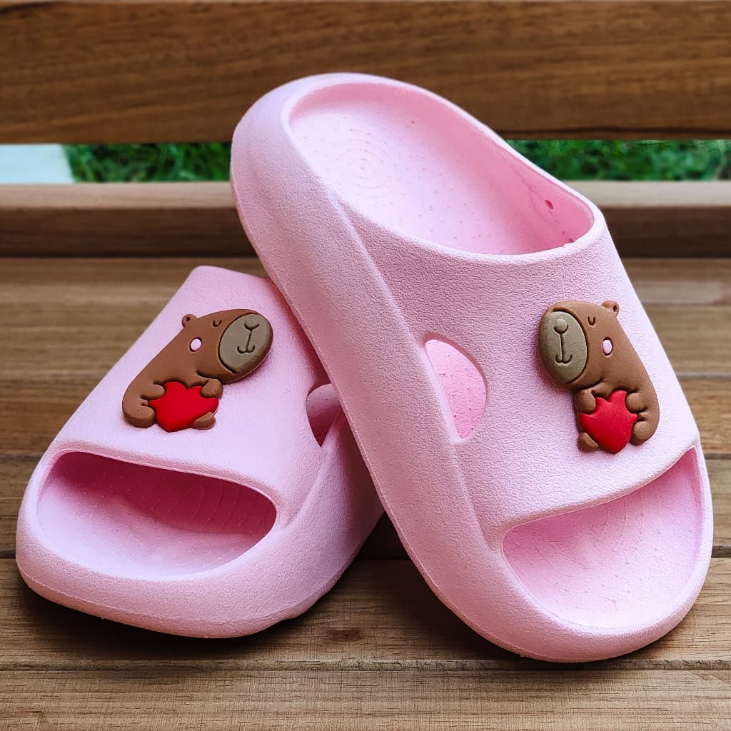 Chinelo Slide Nuvem Infantil Capivara ❤️ Confortável e Macio – Várias Cores Femino e Masculino