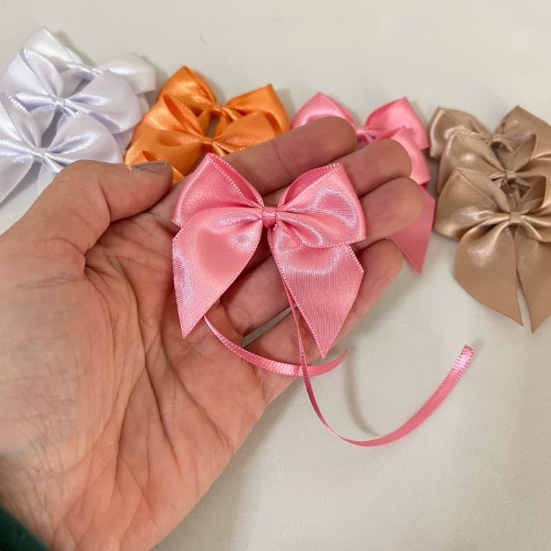 Laço Lacinho de fita com AMARRAÇÃO N5- 30 und decoração festa, caixinhas milk, enfeites de mesa, personalizados