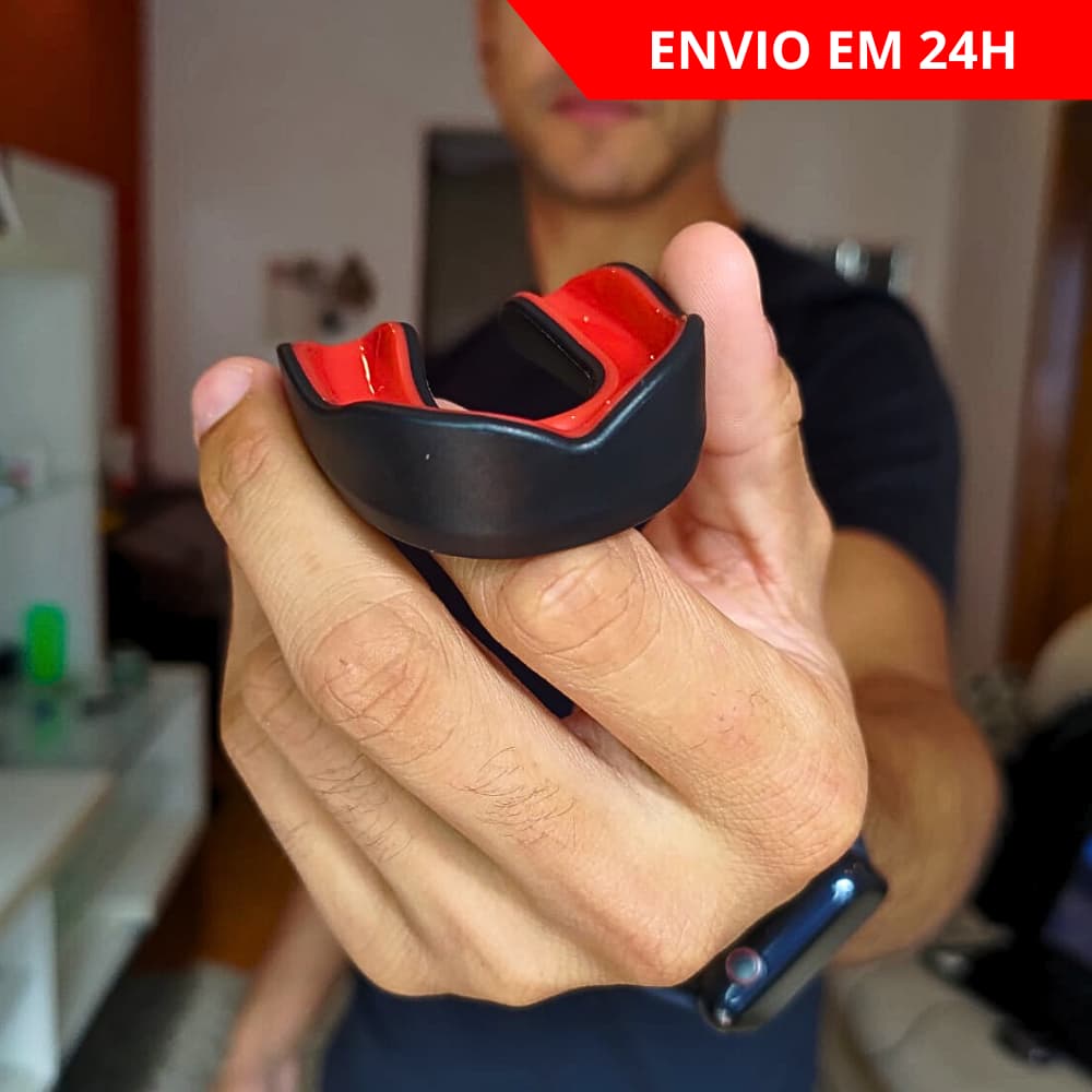 Protetor Bucal Moldável com Estojo para Luta Boxe Muaythai MMA Chutebox kickboxing Jiujitsu