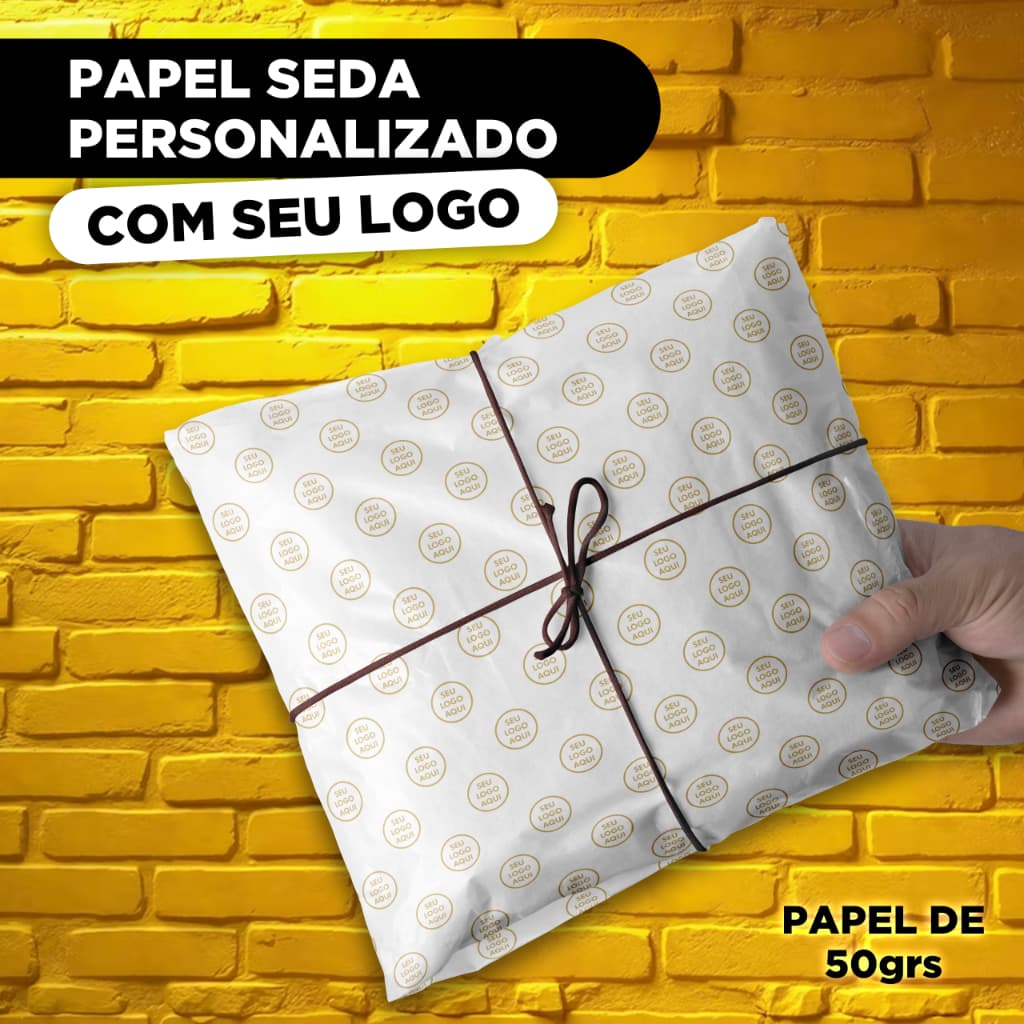 Papel Seda Personalizado com Seu Logo - Tamanho 60x40cm
