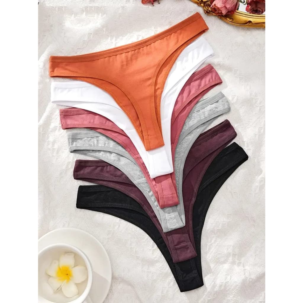 Kit 10 Calcinhas Fio Dental De Algodão Calcinha Sexy Cotton Conforto Revenda