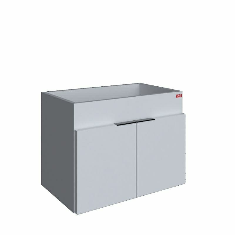 Gabinete Banheiro Madeira S/Pia 0.55 Cm De  Largura 0.45 Cm De Altura 0.30 Cm De Profundidade MDF CLD 0106 Branco