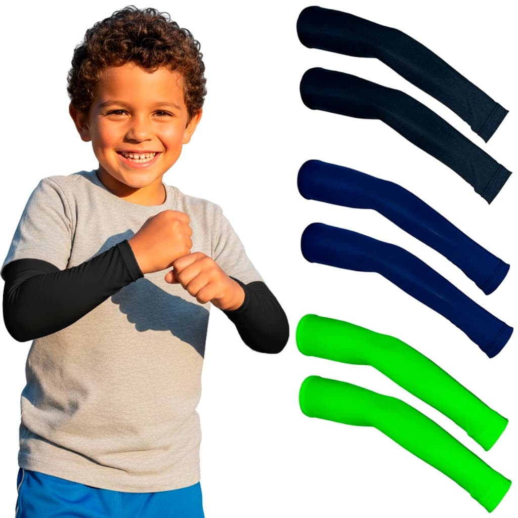 Kit 3 Manguito Manga Infantil Com Elástico Color